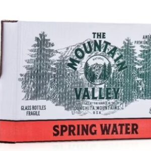 Mountain Valley Spring Water 1 liter Glass Bottle 12 pack