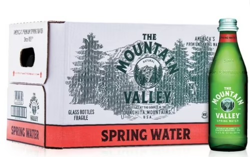 Mountain Valley Spring Water 1 liter Glass Bottle 12 pack
