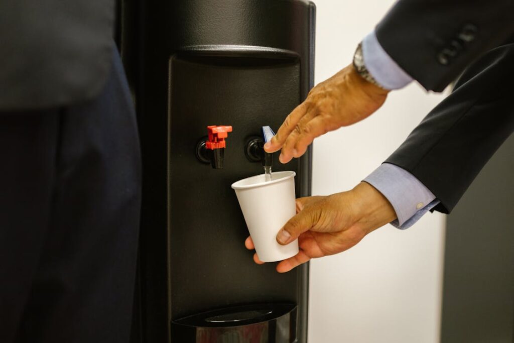 Office water cooler dispenser for water delivery service in West Palm Beach FL